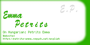 emma petrits business card